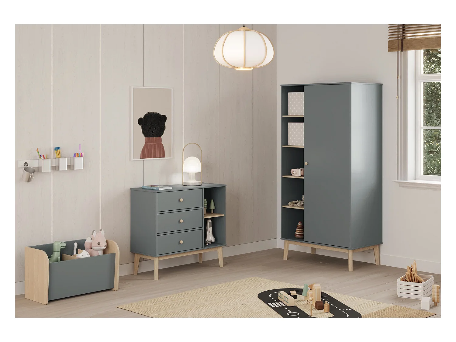 Sideboard 3 Schubladen und 2 Fächer 90x81 cm