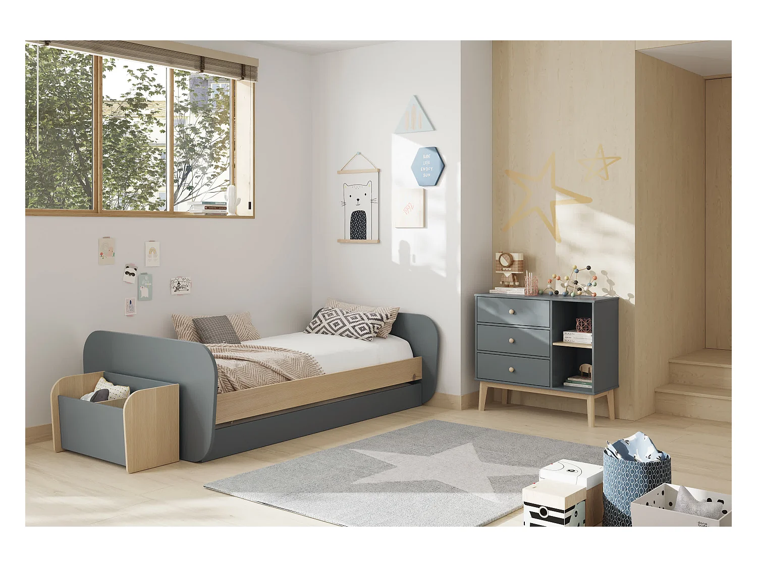 Sideboard 3 Schubladen und 2 Fächer 90x81 cm