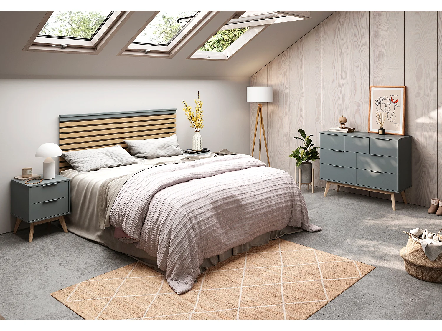 Commode met 7 lades 120x83 cm