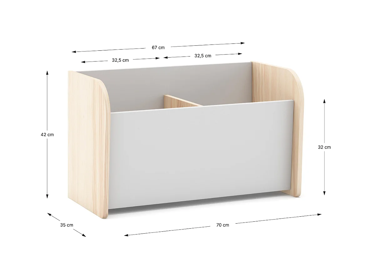 Baule porta giocattoli 70x35 cm