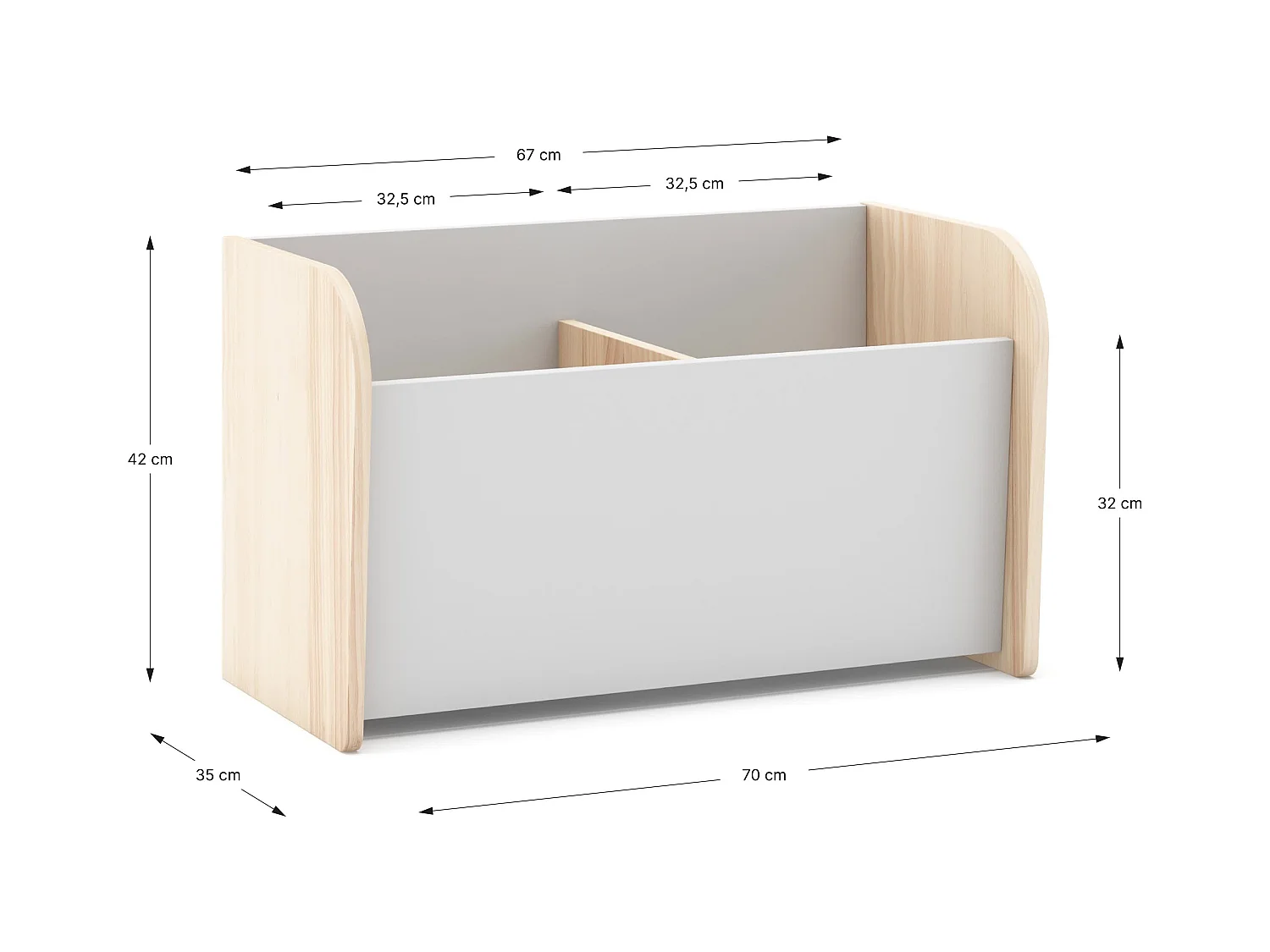 Baule porta giocattoli 70x35 cm