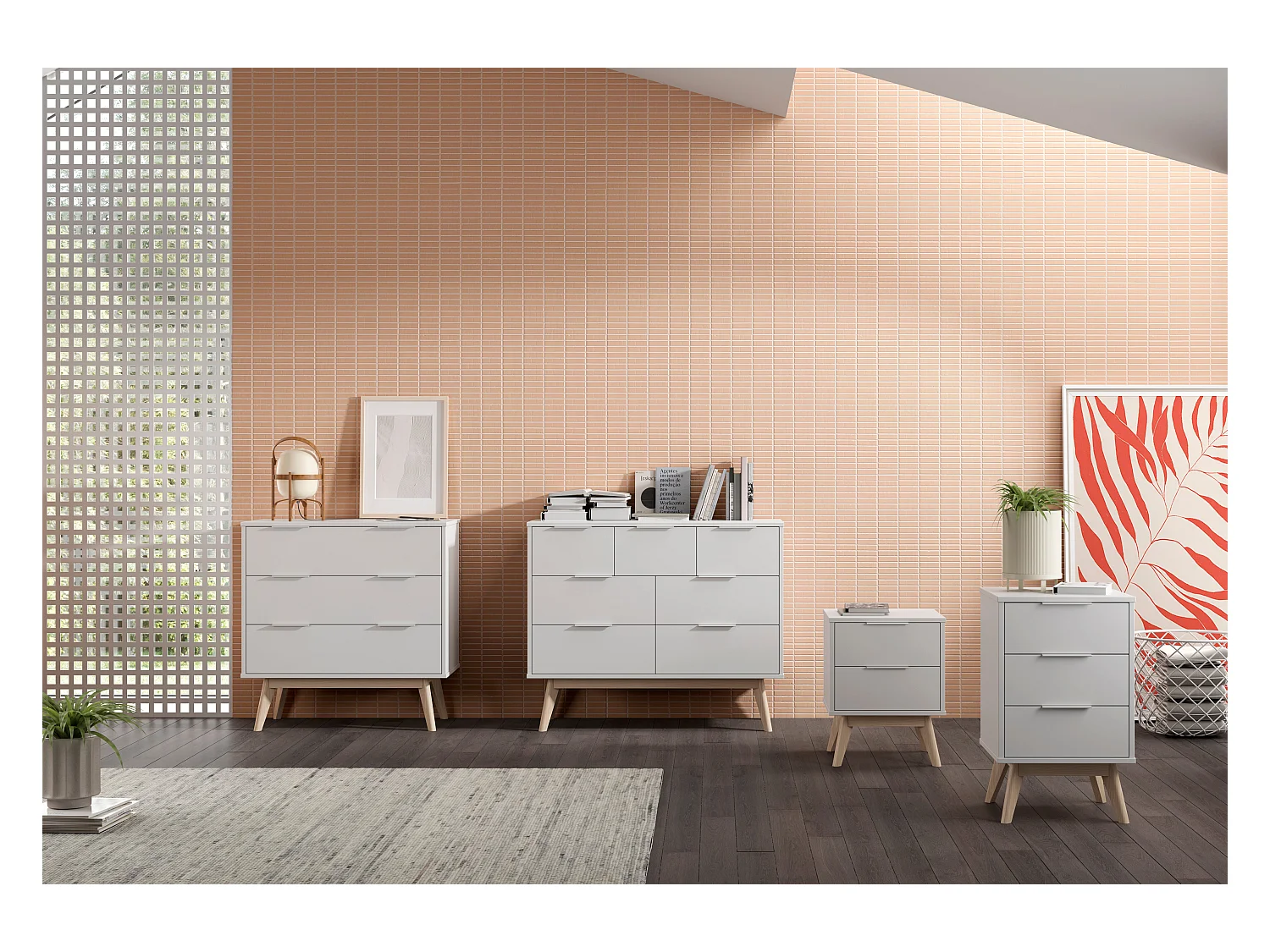 Commode avec 7 tiroirs 120x83 cm