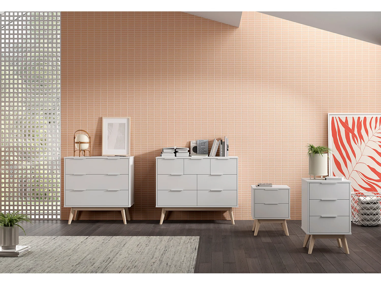 Commode avec 7 tiroirs 120x83 cm