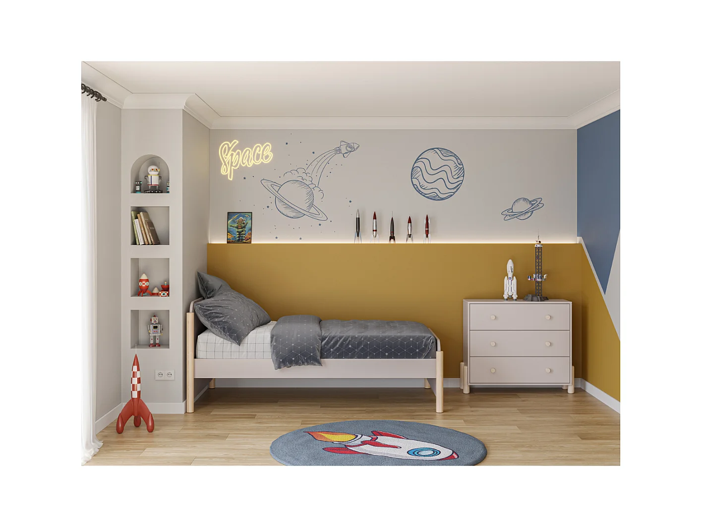 Cassettiera a 3 cassetti 97x80 cm