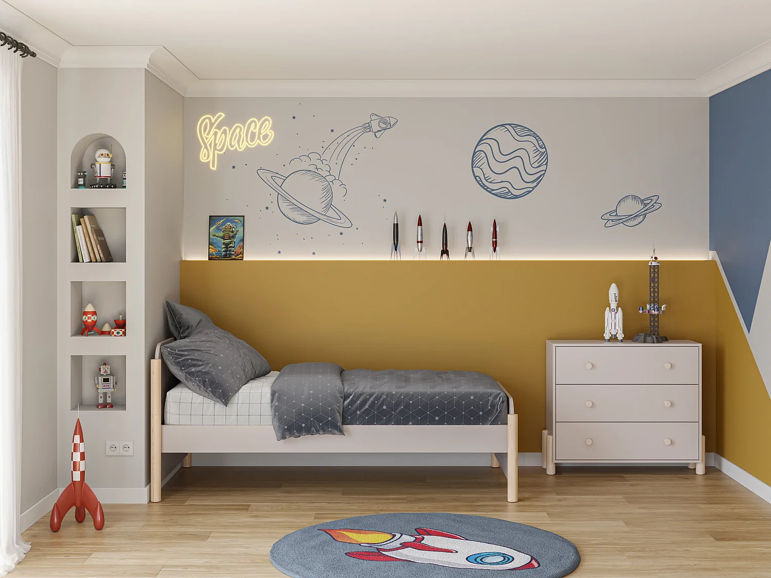 Commode 3 tiroirs L90 cm - DAPHNÉ