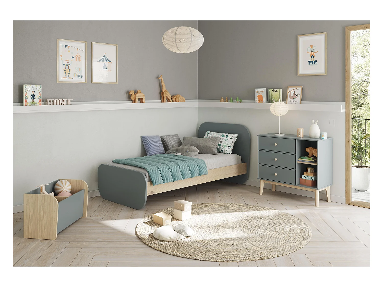 Baule porta giocattoli 70x35 cm