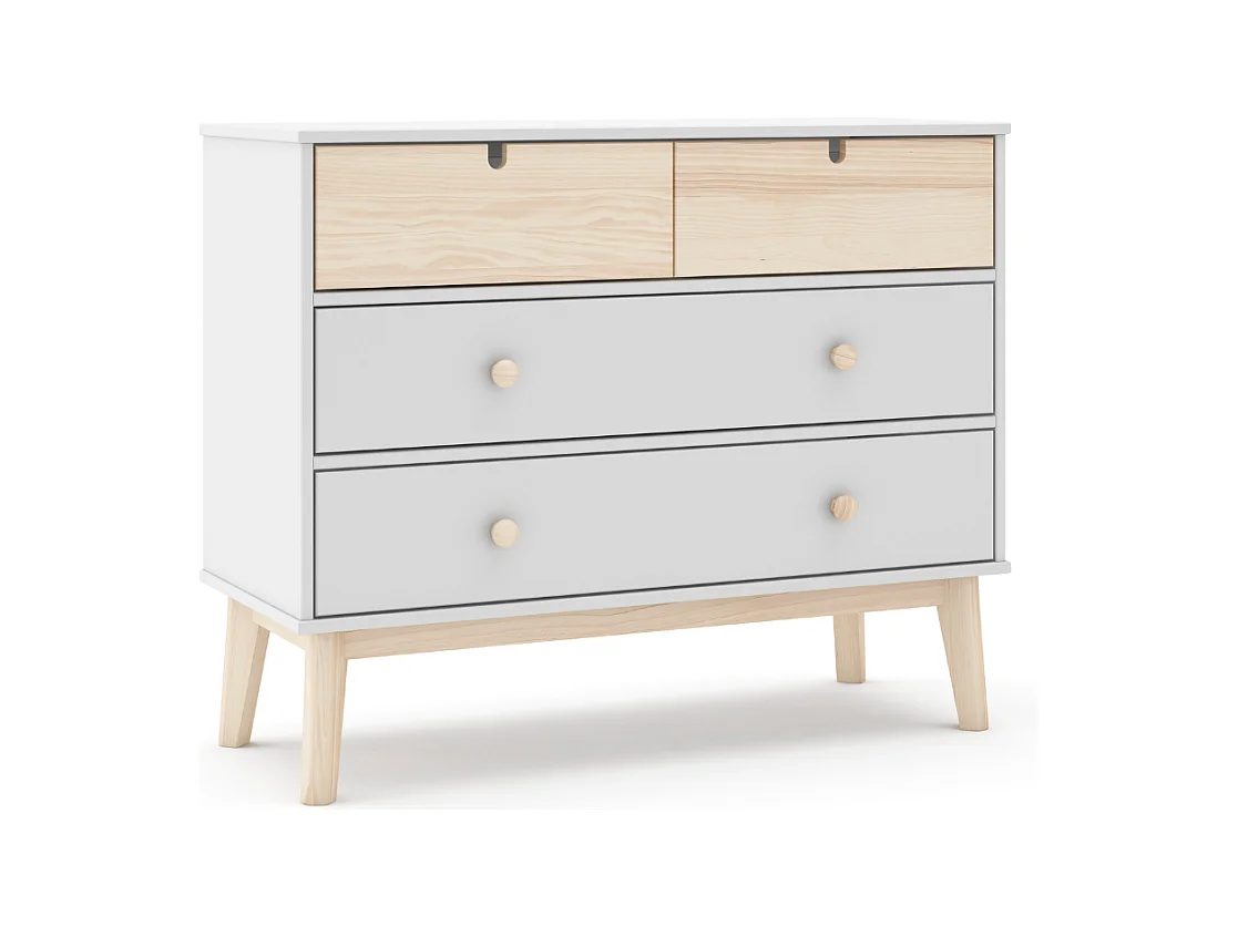 Commode 4 tiroirs L100 cm LÉONIE