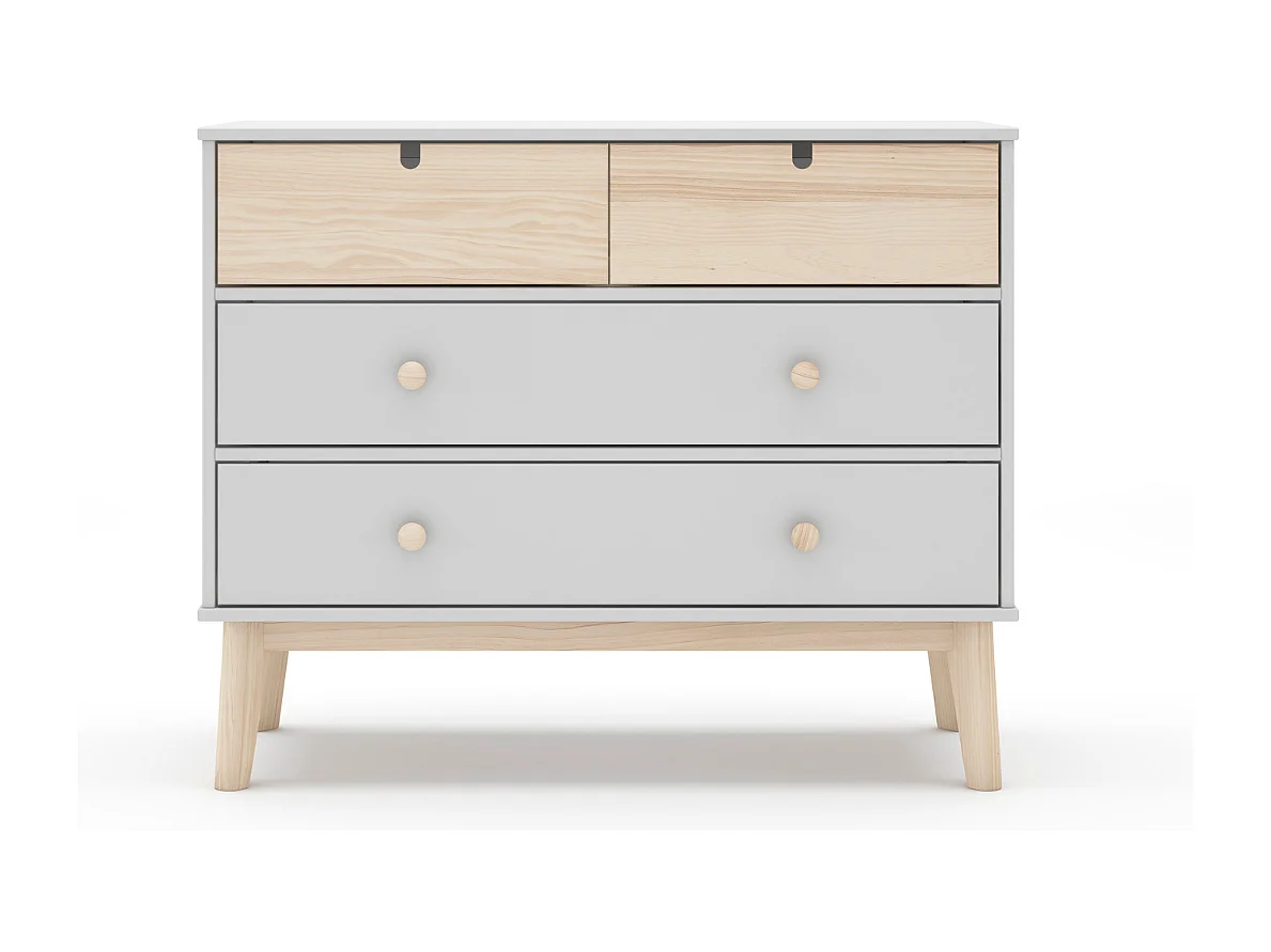 Commode 4 tiroirs L100 cm LÉONIE