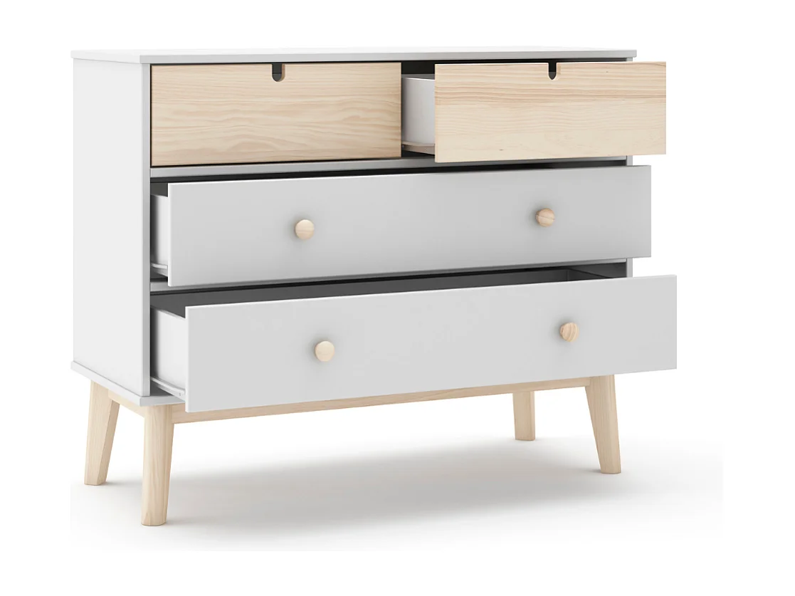 Commode 4 tiroirs L100 cm LÉONIE