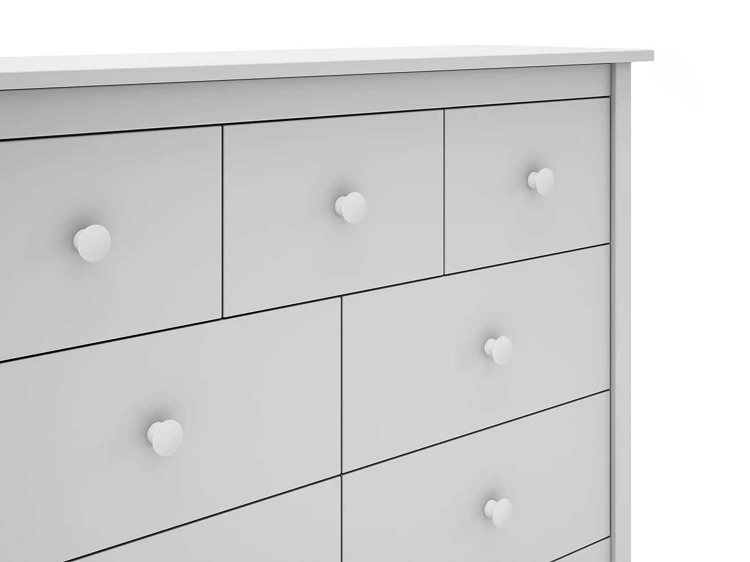 Witte commode 4+3 lades 110x80 cm