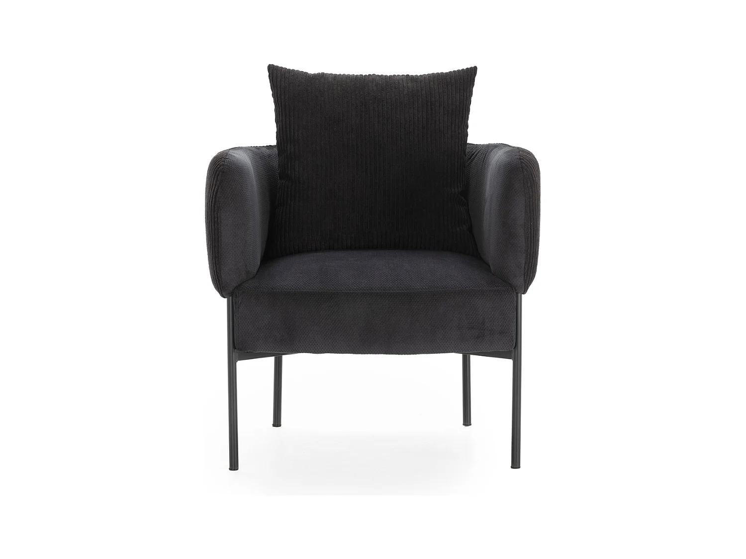 Fauteuil en tissu avec pieds en métal noir L73 cm - ARUNI
