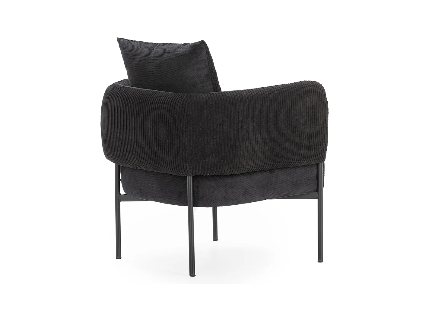Fauteuil en tissu avec pieds en métal noir L73 cm - ARUNI