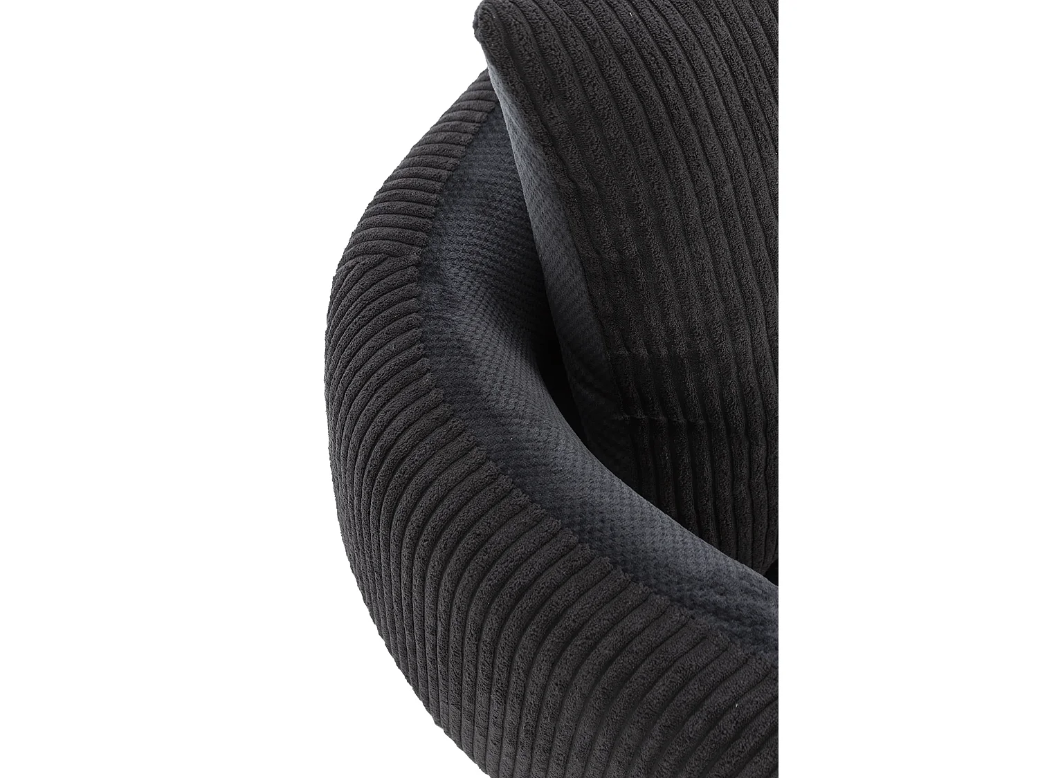 Fauteuil en tissu avec pieds en métal noir L73 cm - ARUNI