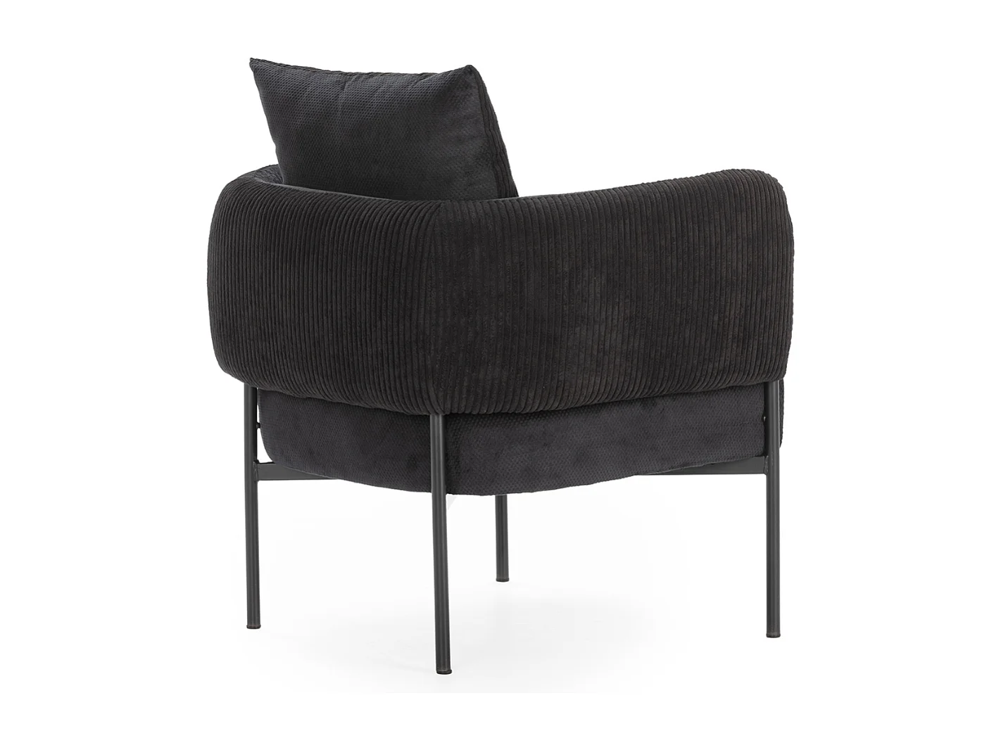 Fauteuil en tissu avec pieds en métal noir L73 cm - ARUNI