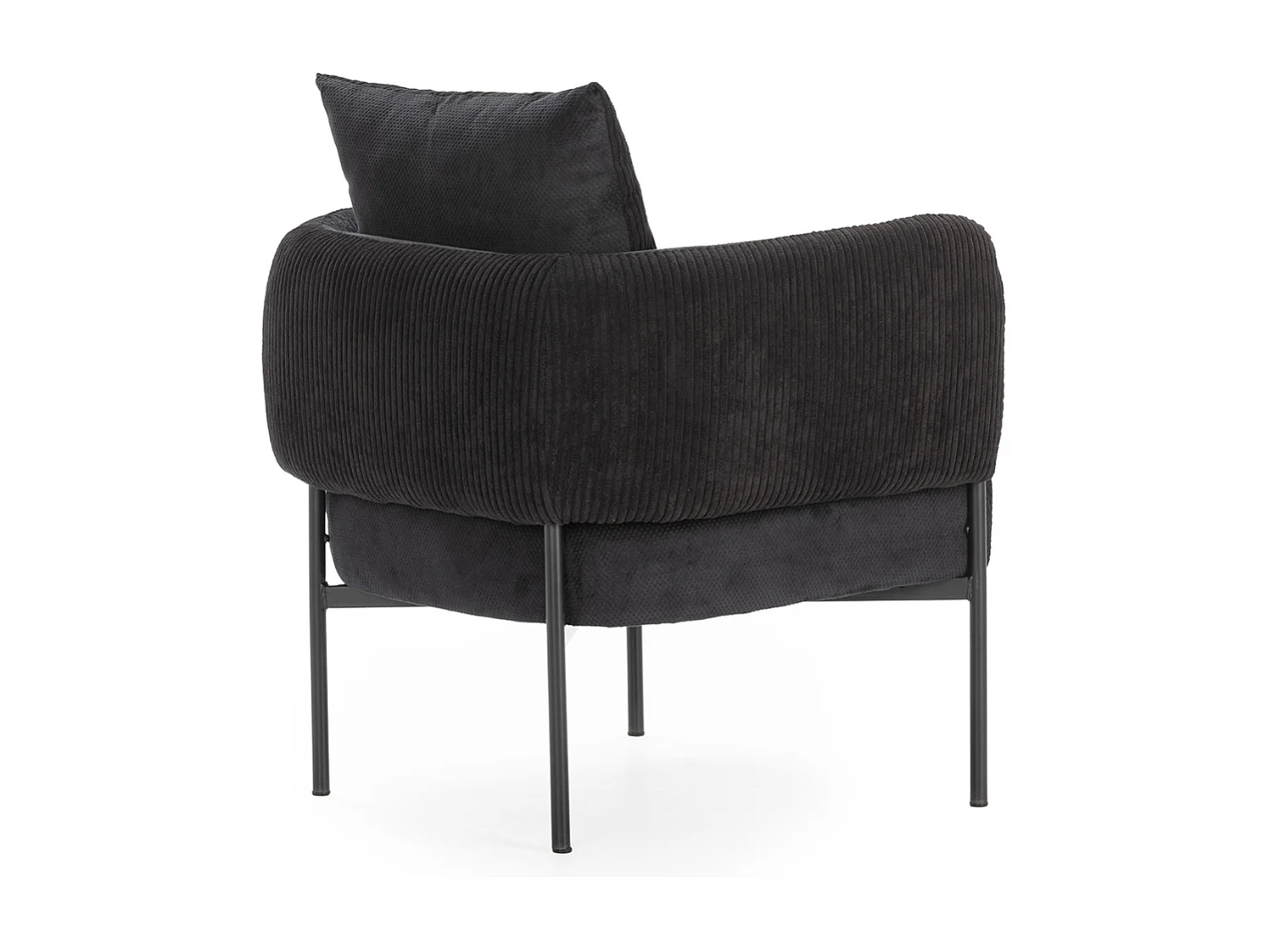 Fauteuil en tissu avec pieds en métal noir L73 cm - ARUNI