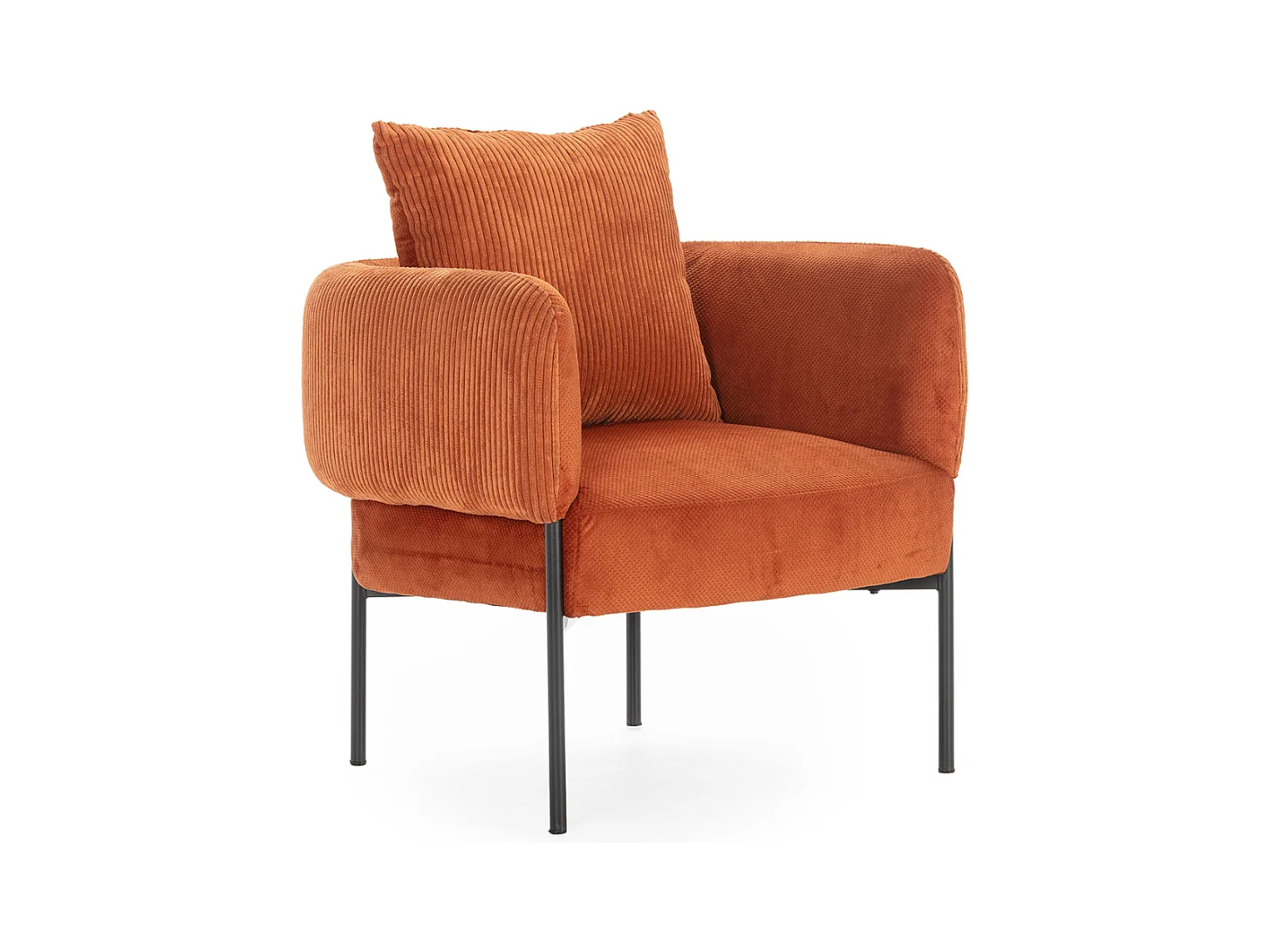 Fauteuil en tissu avec pieds en métal noir L73 cm - ARUNI