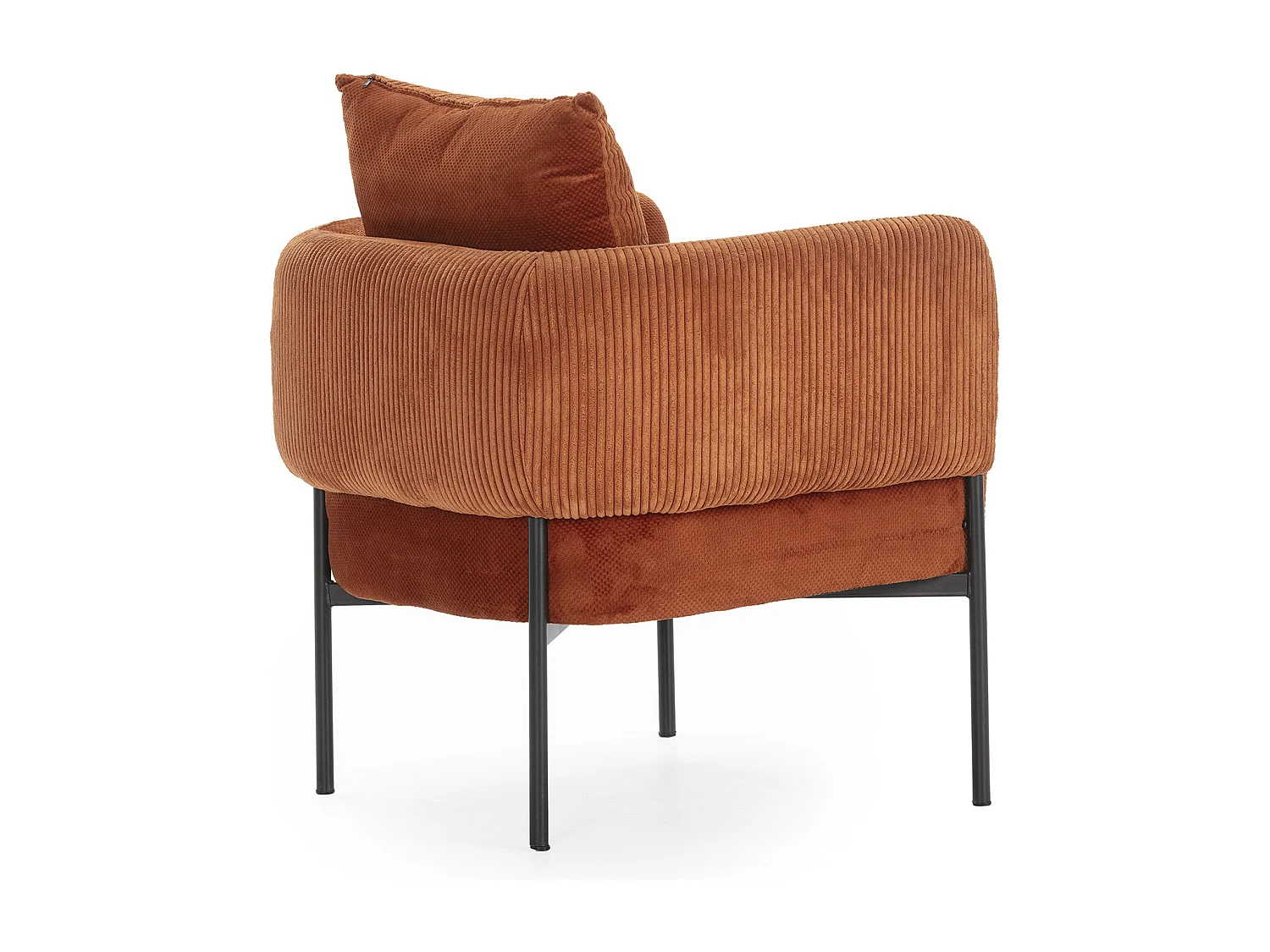 Fauteuil en tissu avec pieds en métal noir L73 cm - ARUNI