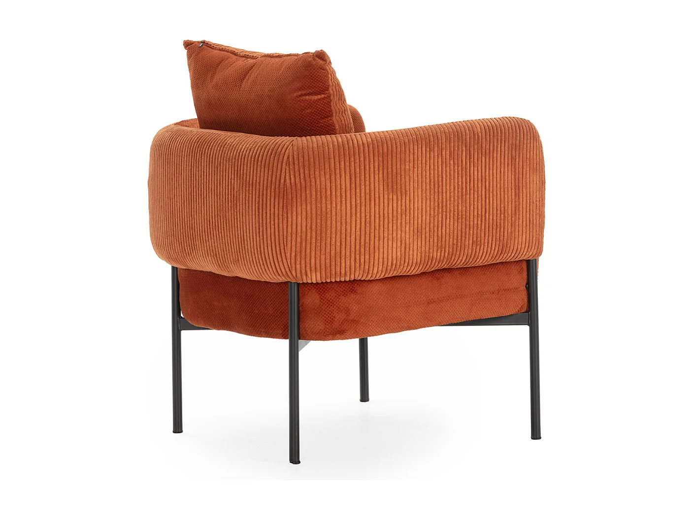 Fauteuil en tissu avec pieds en métal noir L73 cm - ARUNI