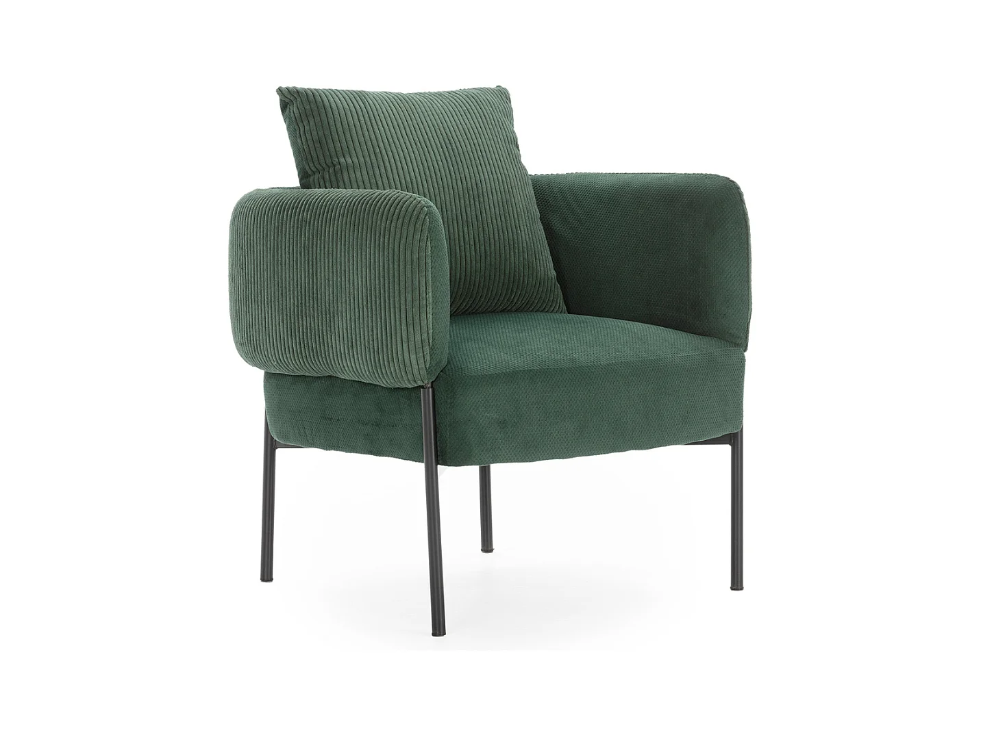 Poltrona de veludo com pernas de metal 70x61 h72 cm