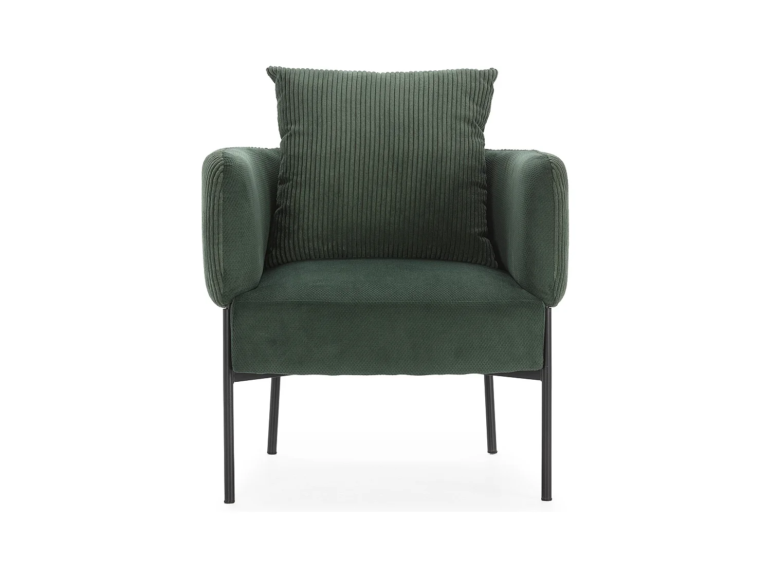 Fauteuil en tissu avec pieds en métal noir L73 cm - ARUNI