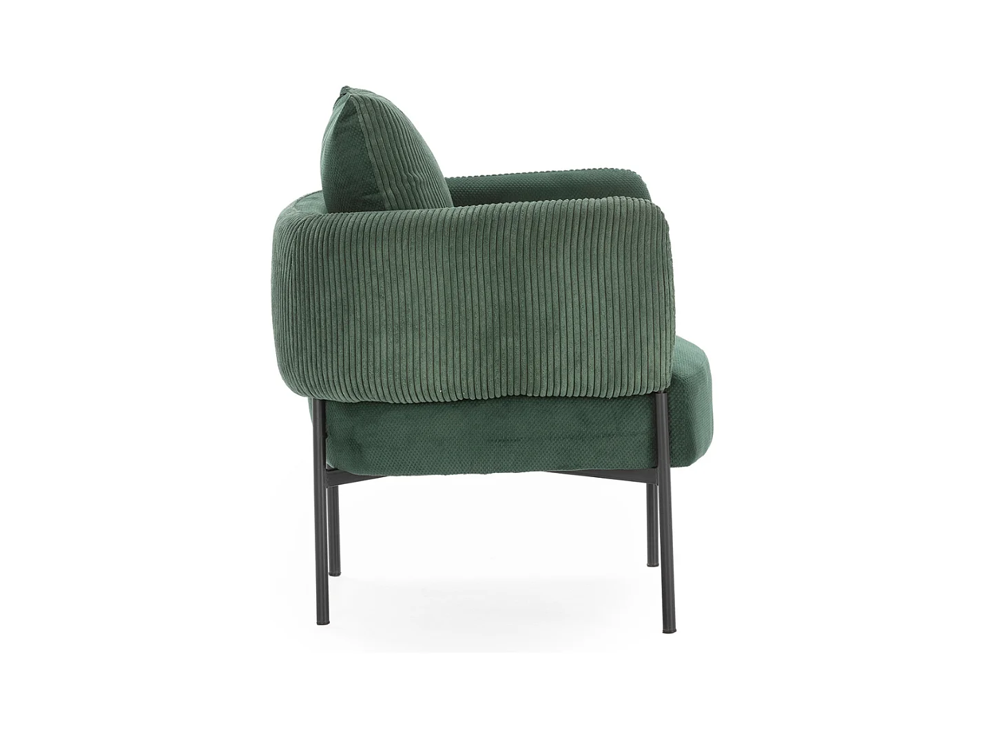 Fauteuil en tissu avec pieds en métal noir L73 cm - ARUNI