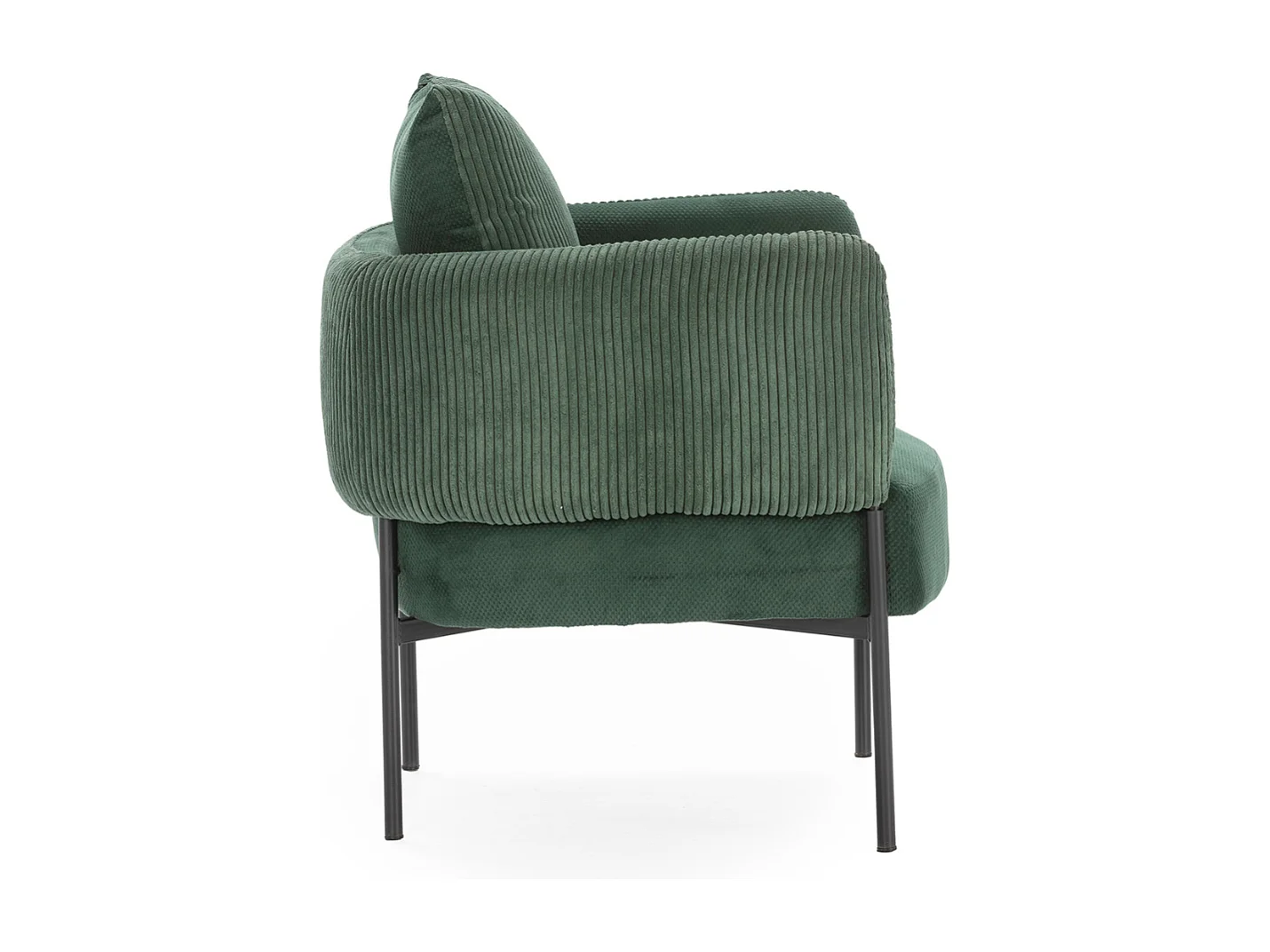 Fauteuil en tissu avec pieds en métal noir L73 cm - ARUNI