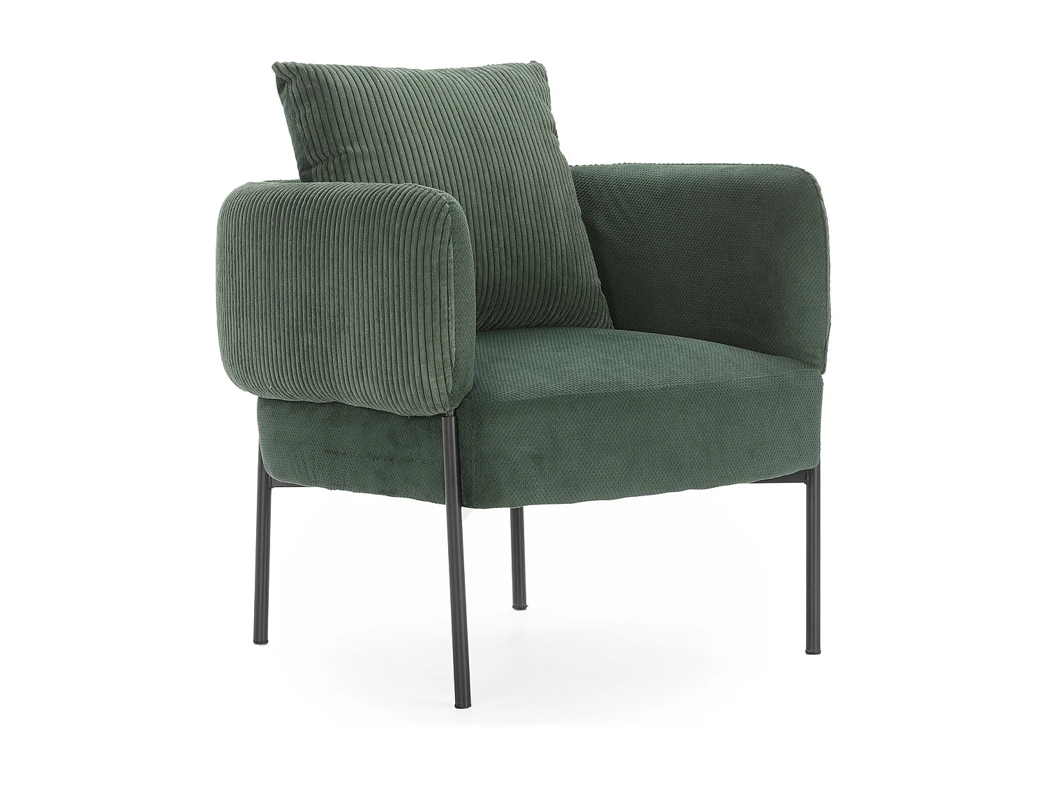Fauteuil en tissu avec pieds en métal noir L73 cm - ARUNI