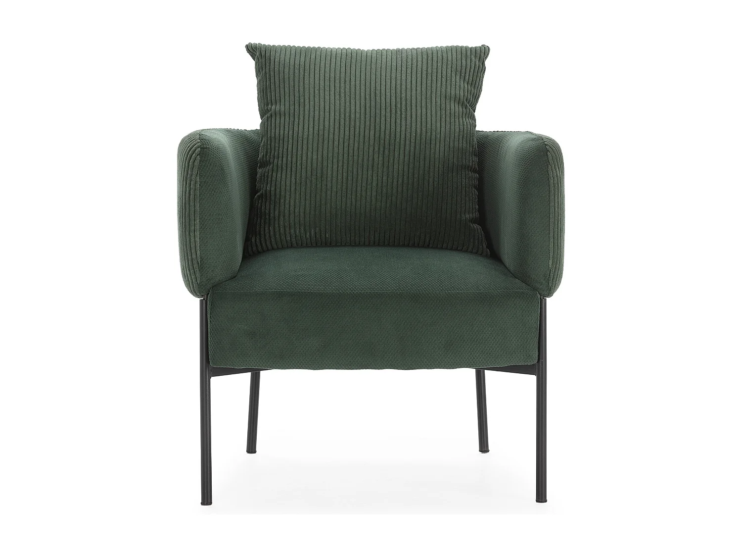 Fauteuil en tissu avec pieds en métal noir L73 cm - ARUNI