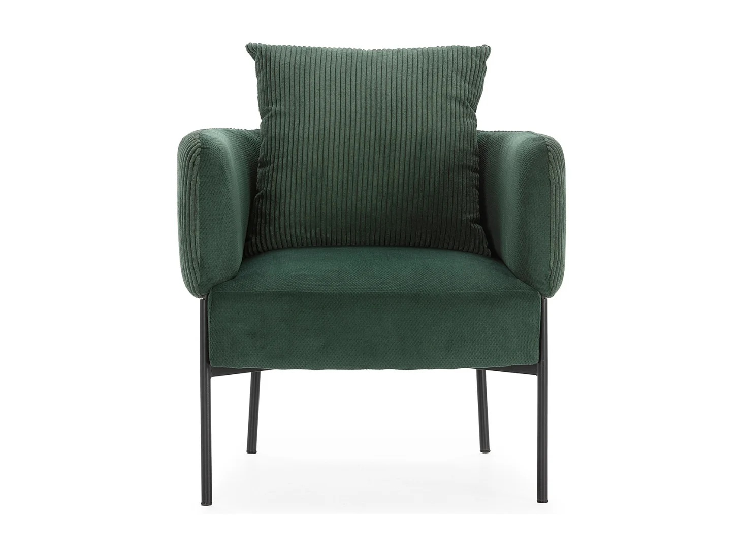 Fauteuil en tissu avec pieds en métal noir L73 cm - ARUNI