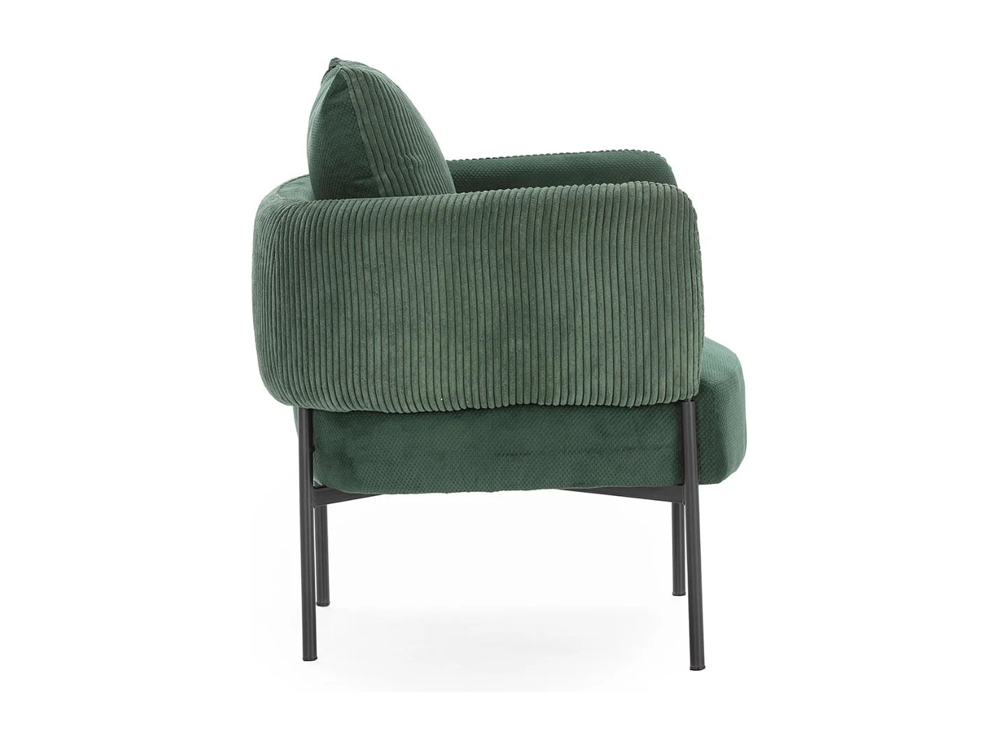 Fauteuil en tissu avec pieds en métal noir L73 cm - ARUNI