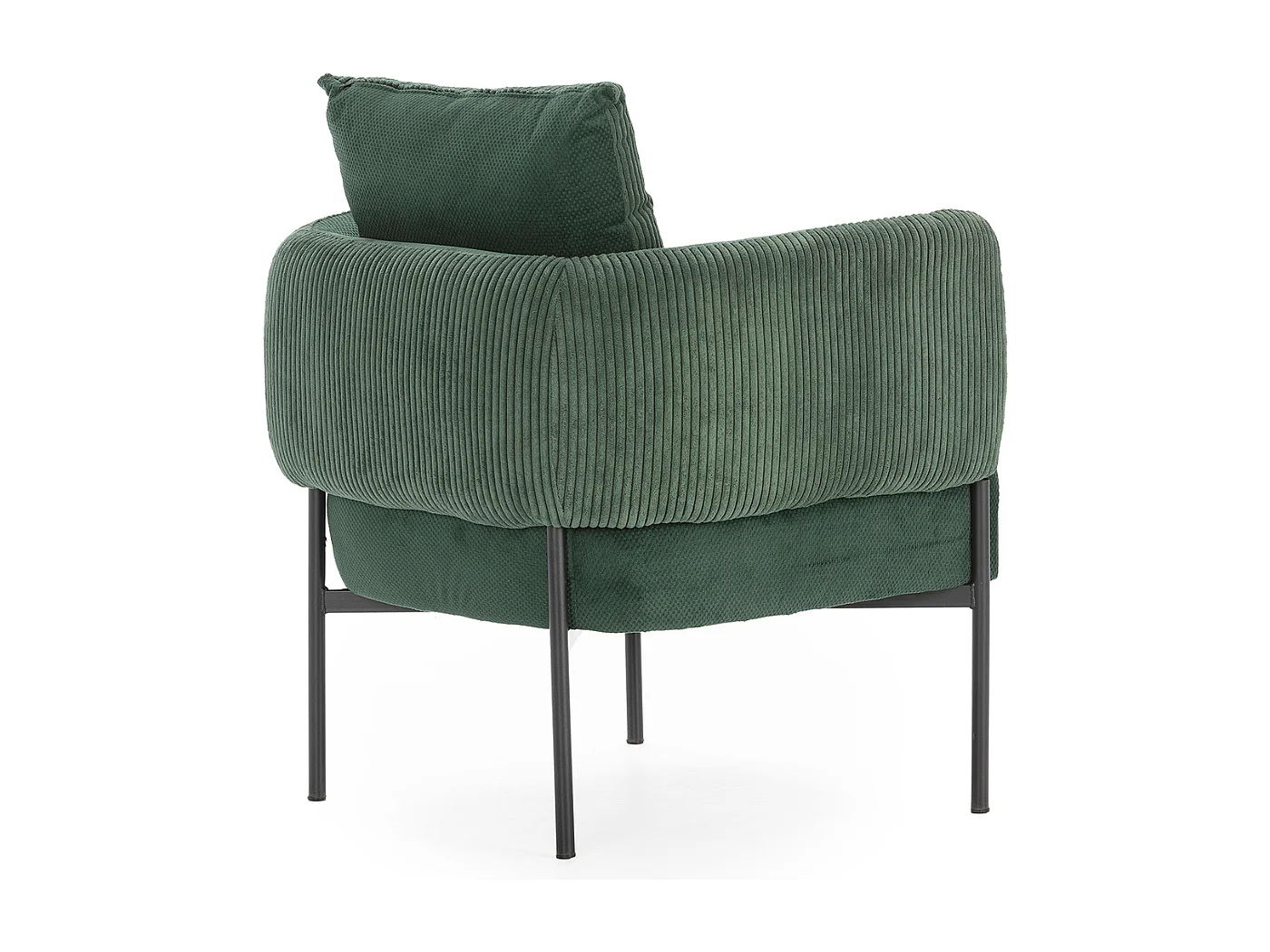 Fauteuil en tissu avec pieds en métal noir L73 cm - ARUNI