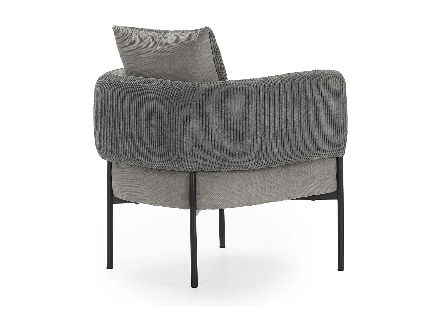 Fauteuil en tissu avec pieds en métal noir L73 cm - ARUNI