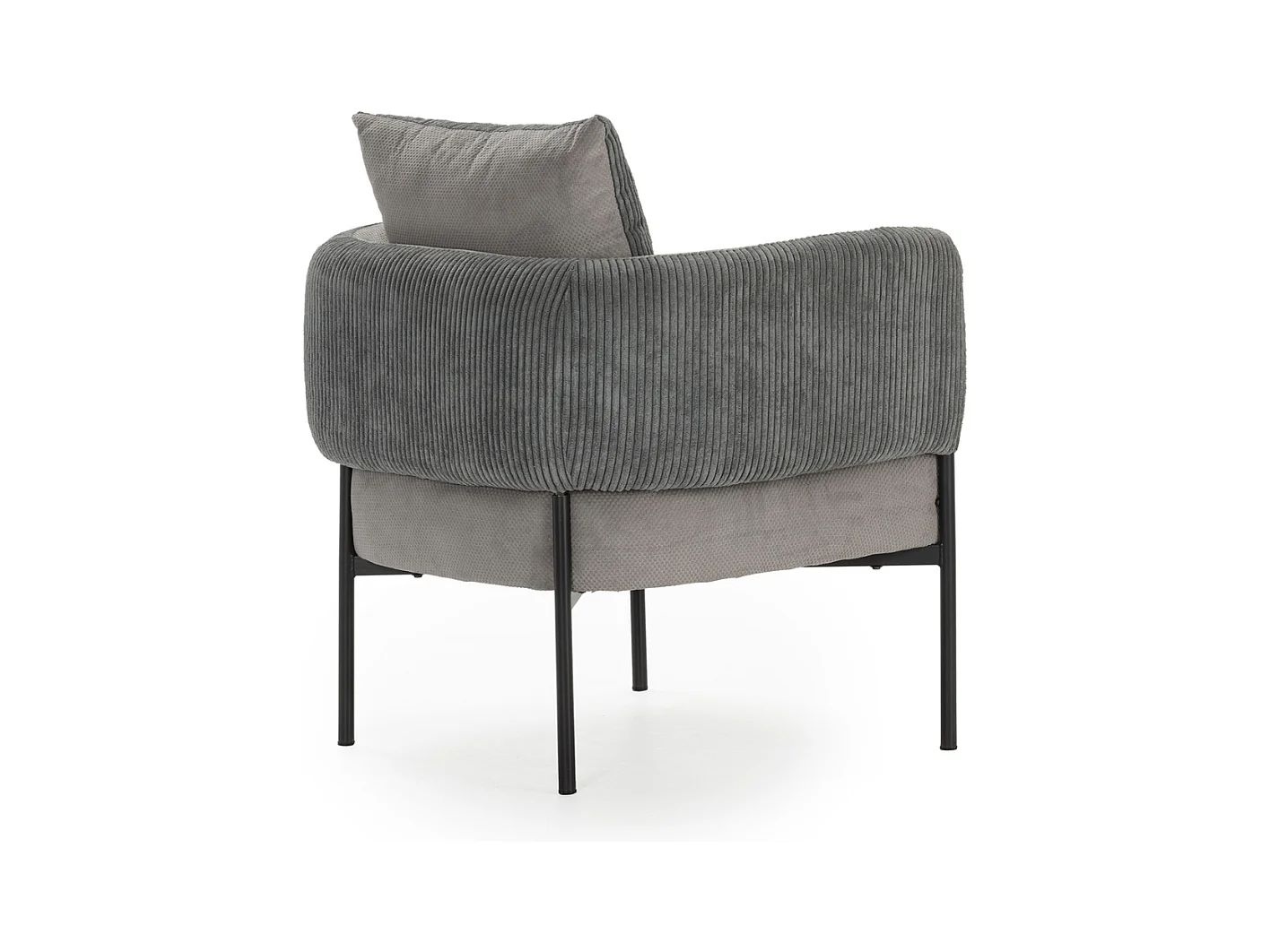 Fauteuil en tissu avec pieds en métal noir L73 cm - ARUNI