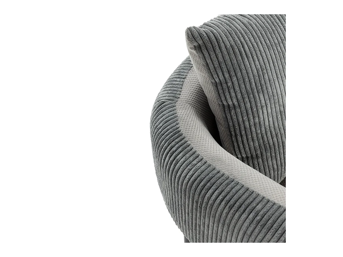 Fauteuil en tissu avec pieds en métal noir L73 cm - ARUNI