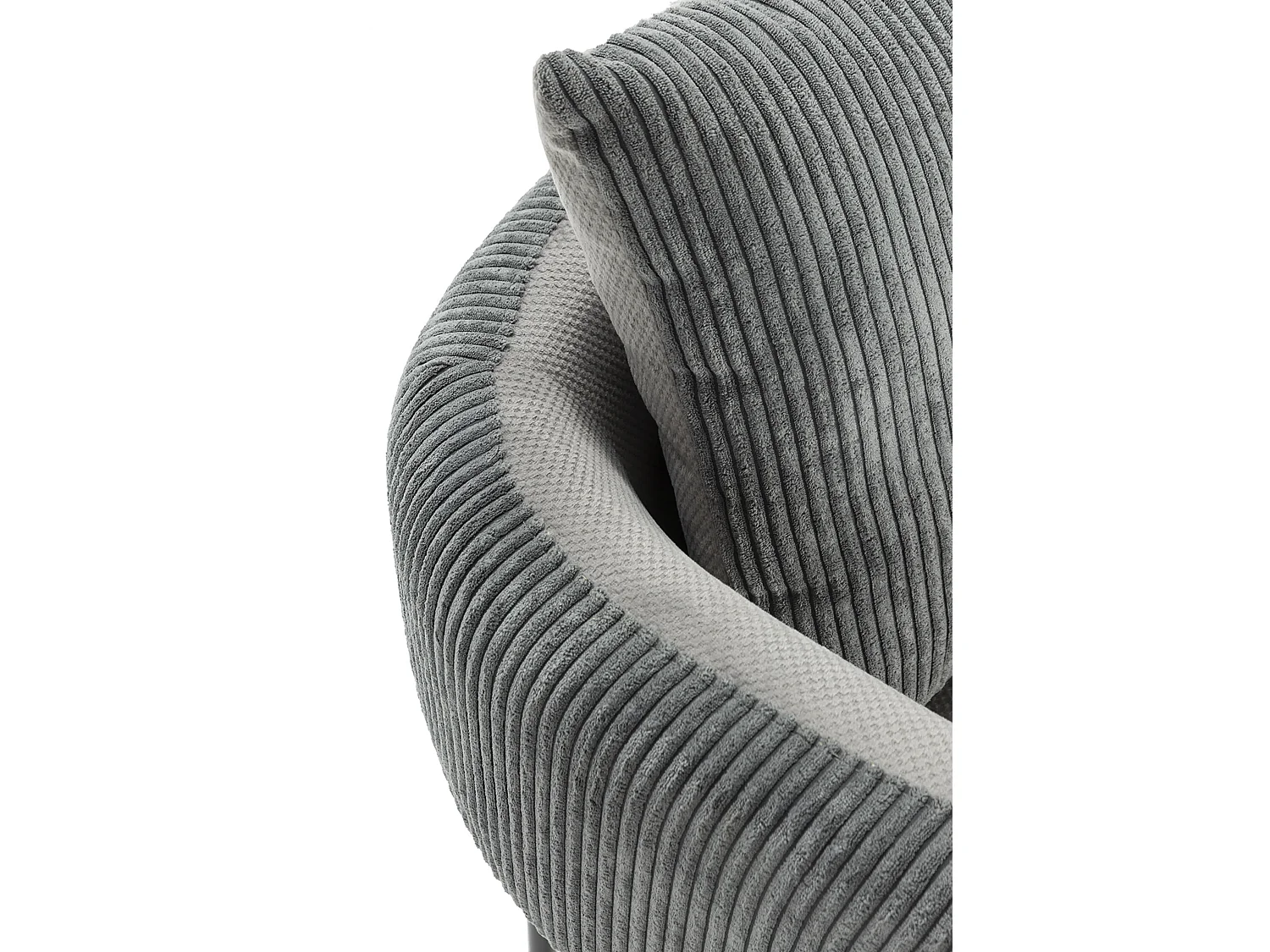 Fauteuil en tissu avec pieds en métal noir L73 cm - ARUNI