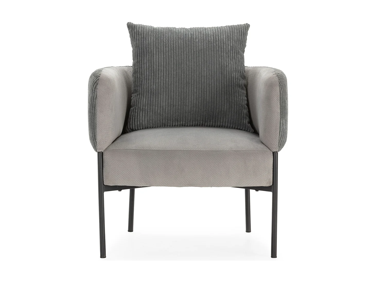 Fauteuil en tissu avec pieds en métal noir L73 cm - ARUNI