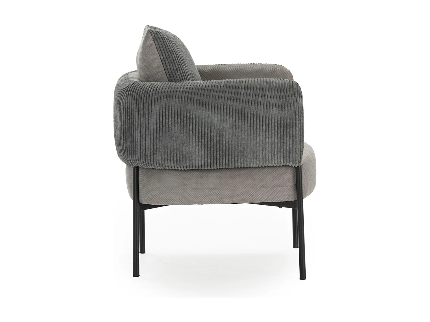 Fauteuil en tissu avec pieds en métal noir L73 cm - ARUNI