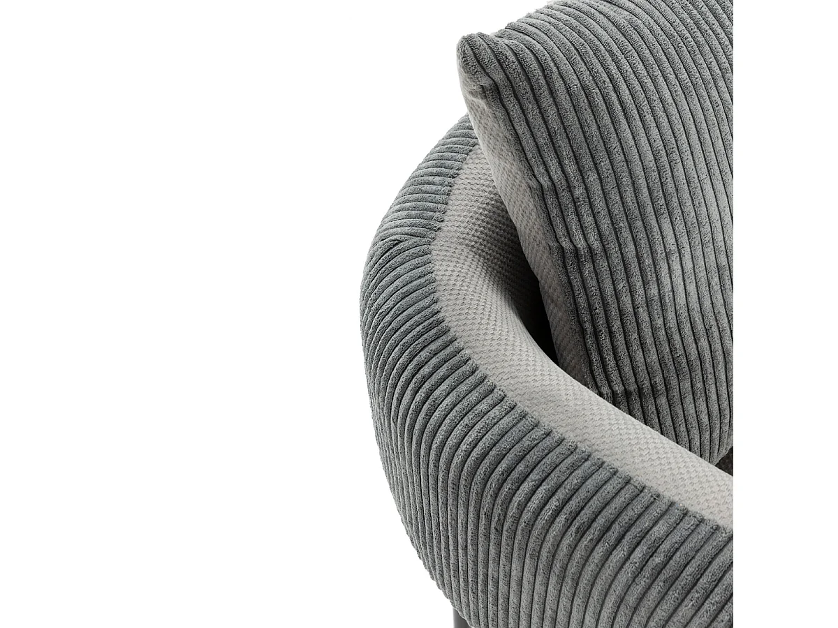 Fauteuil en tissu avec pieds en métal noir L73 cm - ARUNI