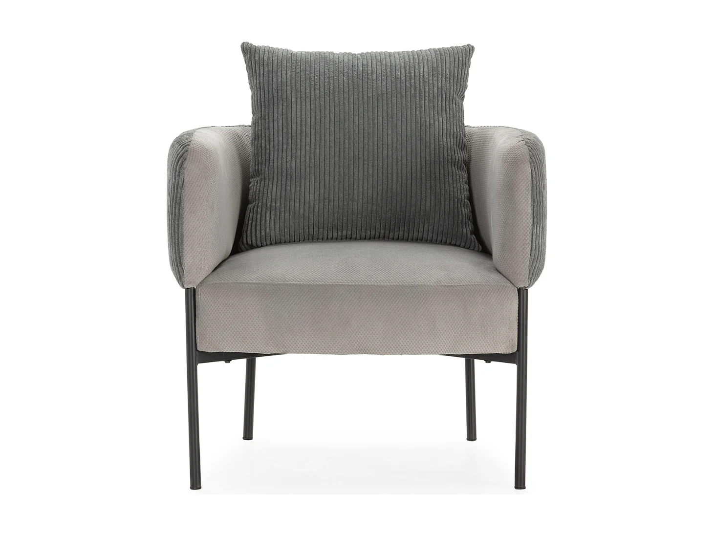 Fauteuil en tissu avec pieds en métal noir L73 cm - ARUNI