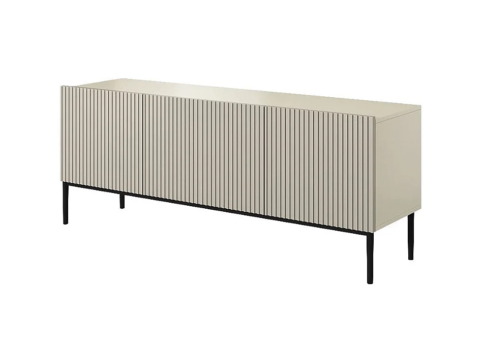 Mueble TV 2 puertas abatibles 1 cajón cashmere con pie metálico 150x45 cm