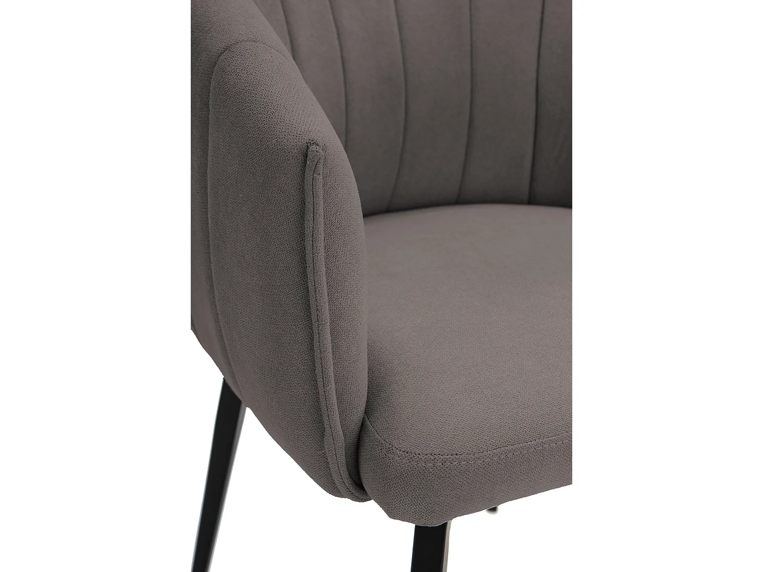 Fauteuil met structuur en poten in metaal 60x60 h81 cm