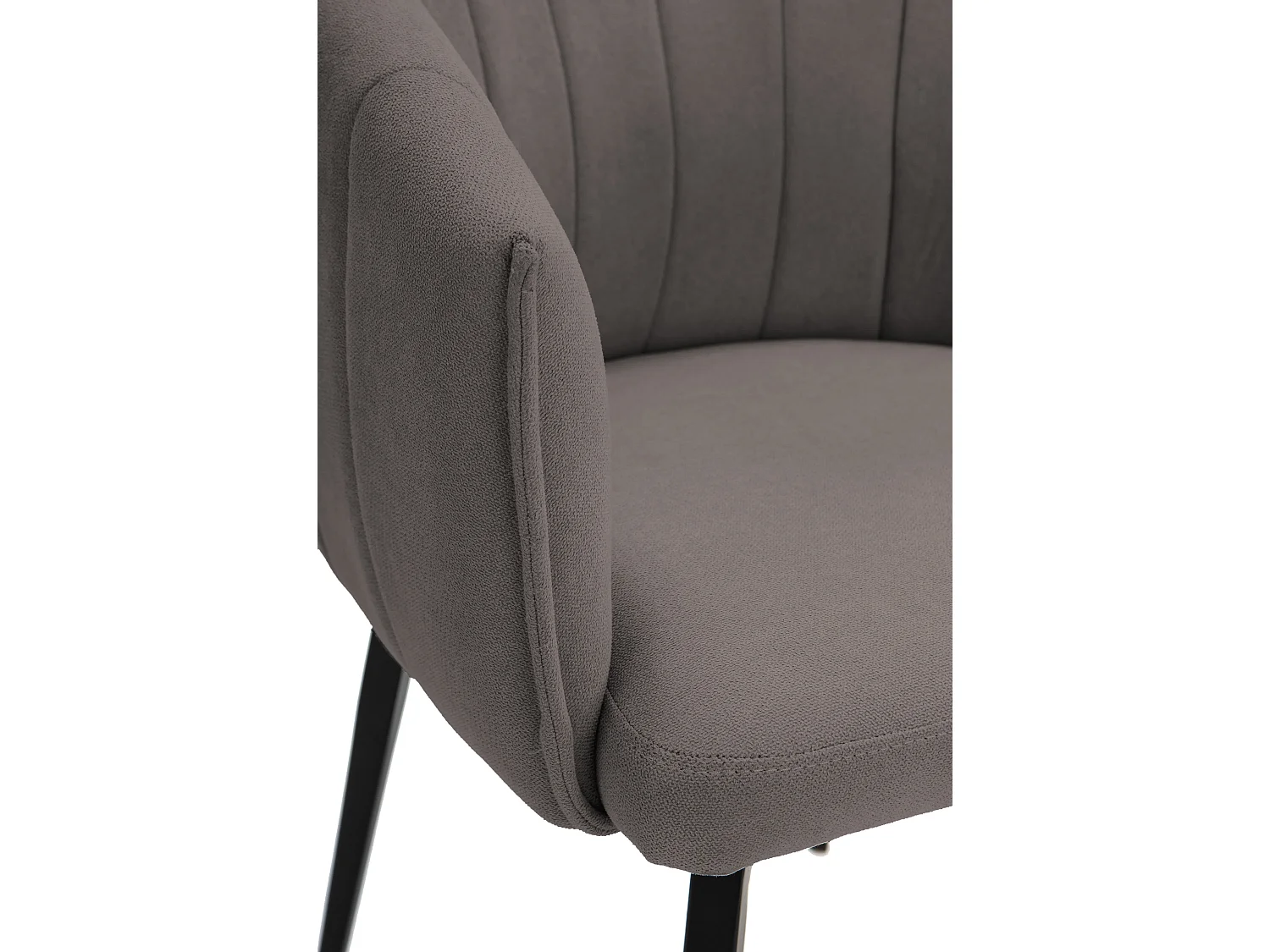Fauteuil met structuur en poten in metaal 60x60 h81 cm