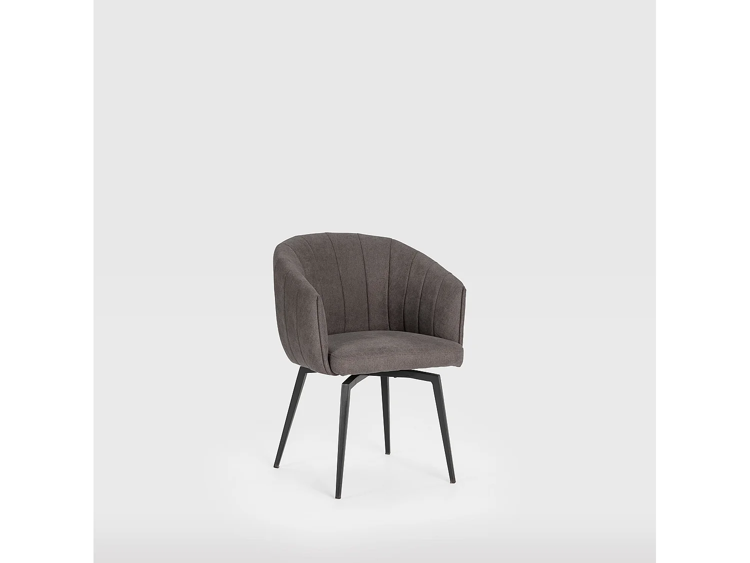 Fauteuil met structuur en poten in metaal 60x60 h81 cm