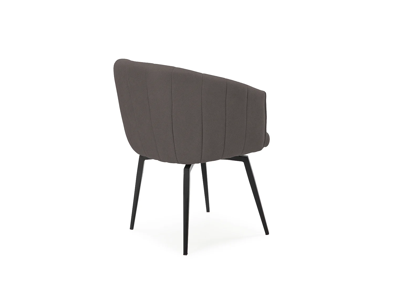 Fauteuil met structuur en poten in metaal 60x60 h81 cm