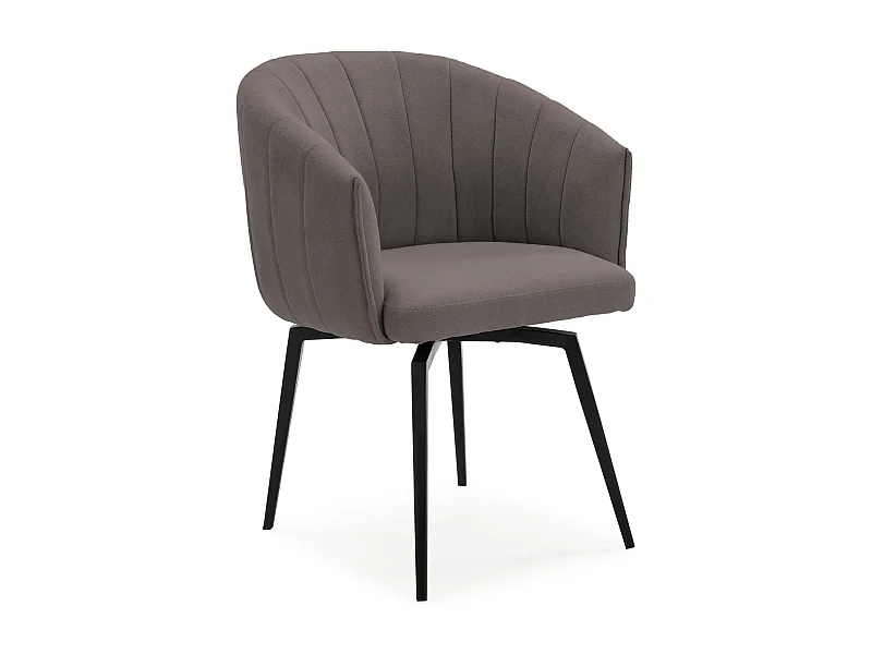 Fauteuil avec structure et pieds en métal 60x60 h81 cm