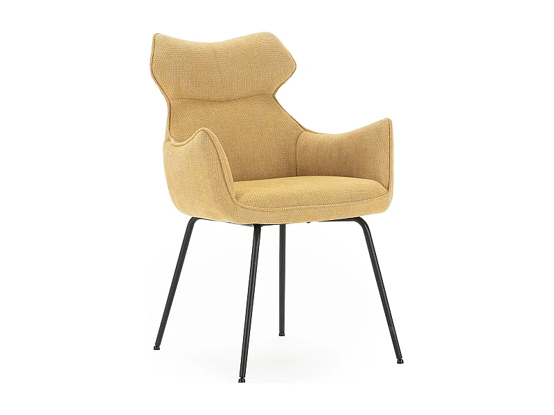 Kavel van 2 fauteuils en velours côtelé pieds metaal 60x65 h90 cm