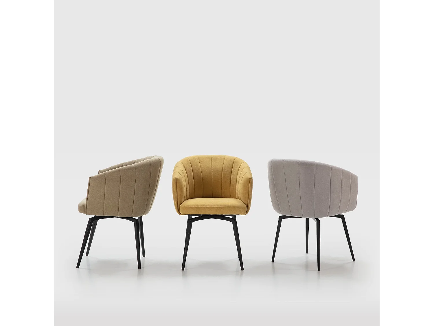 Fauteuil avec structure et pieds en métal 60x60 h81 cm