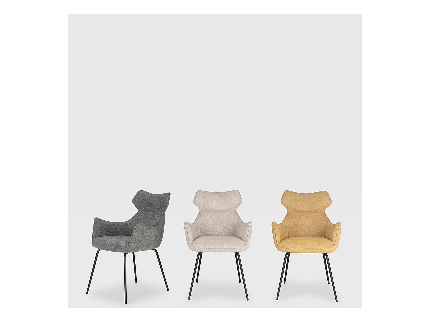 Lot de 2 fauteuils en velours côtelé pieds métal 60x65 h90 cm