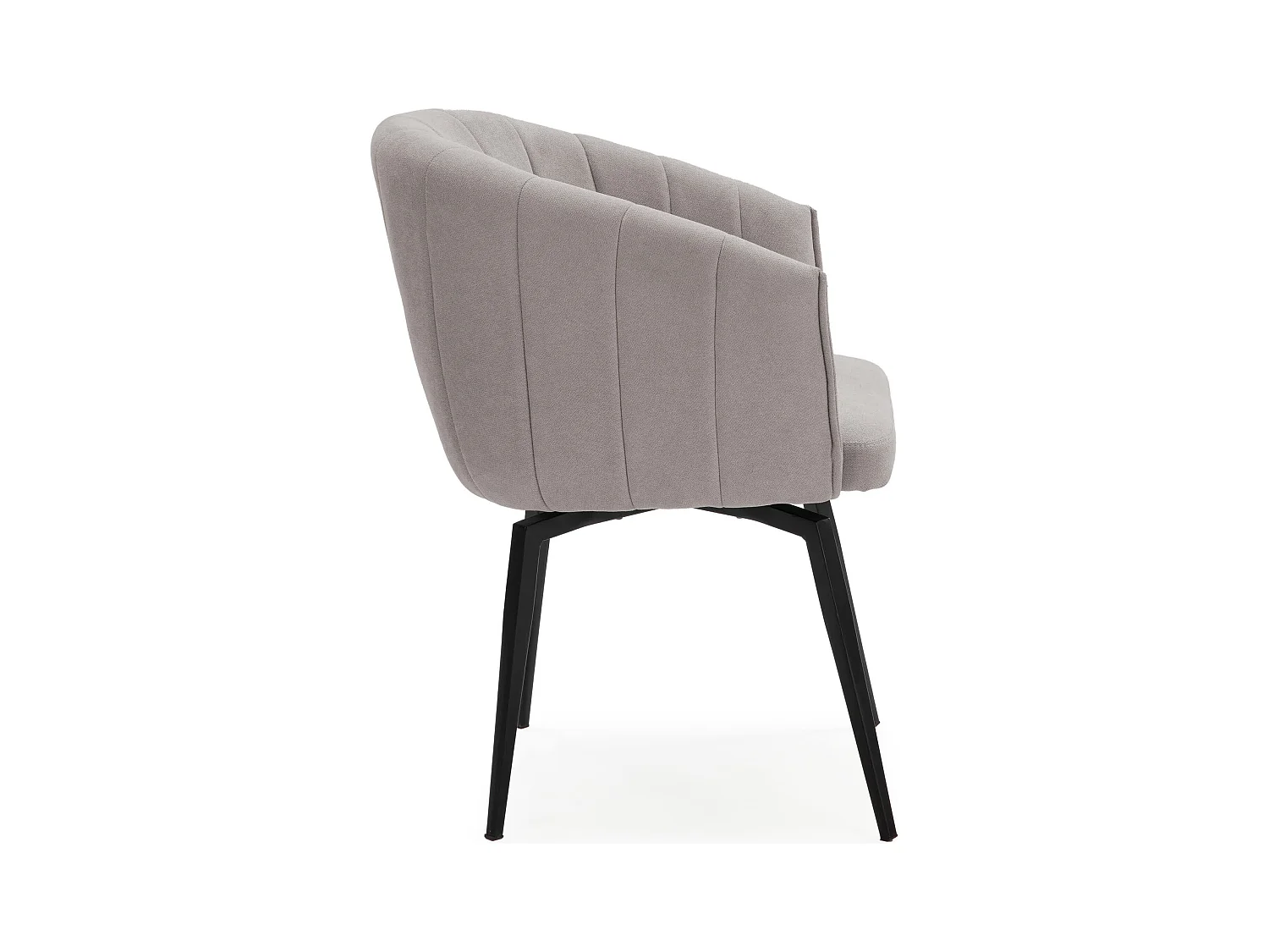Fauteuil met structuur en poten in metaal 60x60 h81 cm