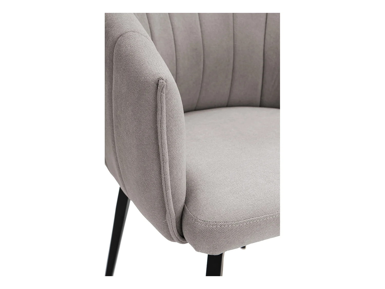 Fauteuil met structuur en poten in metaal 60x60 h81 cm